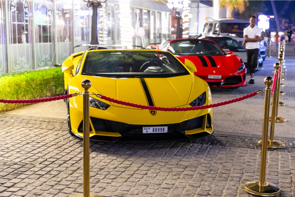 Yellow Lamborghini and Red Ferrari